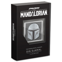 Niue: Star Wars El casco Mandalorian - Din Djarin coloreado 1 oz Plata 2023 Proof