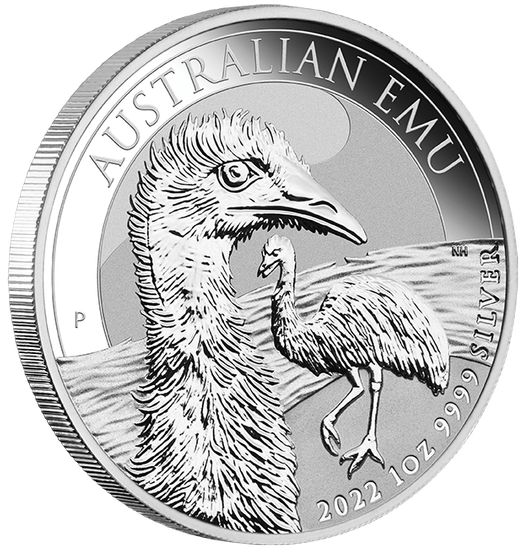 Australijski Emu 1 uncja Srebra 2022