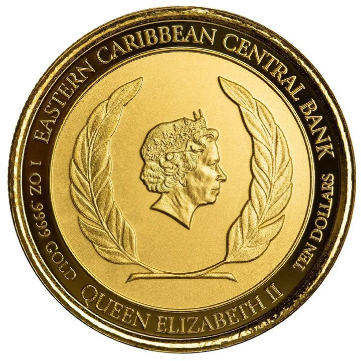 Dominica: Mountain Chicken coloured 1 oz Gold 2022