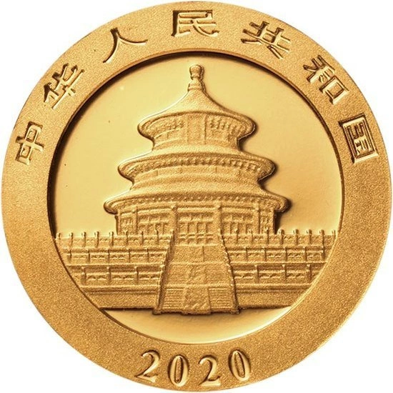 Panda chinois 30 grammes d'or 2020