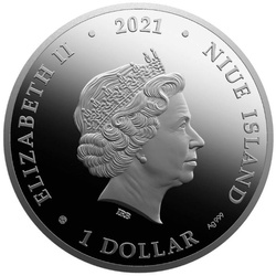 Niue: Domácí zvířata v hudebním stylu – Romantika, barevná, 1 dolar, stříbro, 2021, prooflike