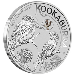 Kookaburra with Kookaburra coloured 1 oz Silver 2023 Privy Mark (Sydney Money Expo Anda Special)