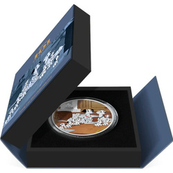 Niue : Disney 101 Dalmatiens - Famille colorée 1 once d'argent 2022 Proof