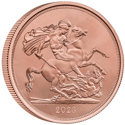 Wielka Brytania: The Coronation of His Majesty King Charles Five Sovereign Piece 2023