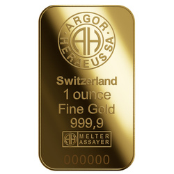 Lingou de aur Argor-Heraeus 1 uncie