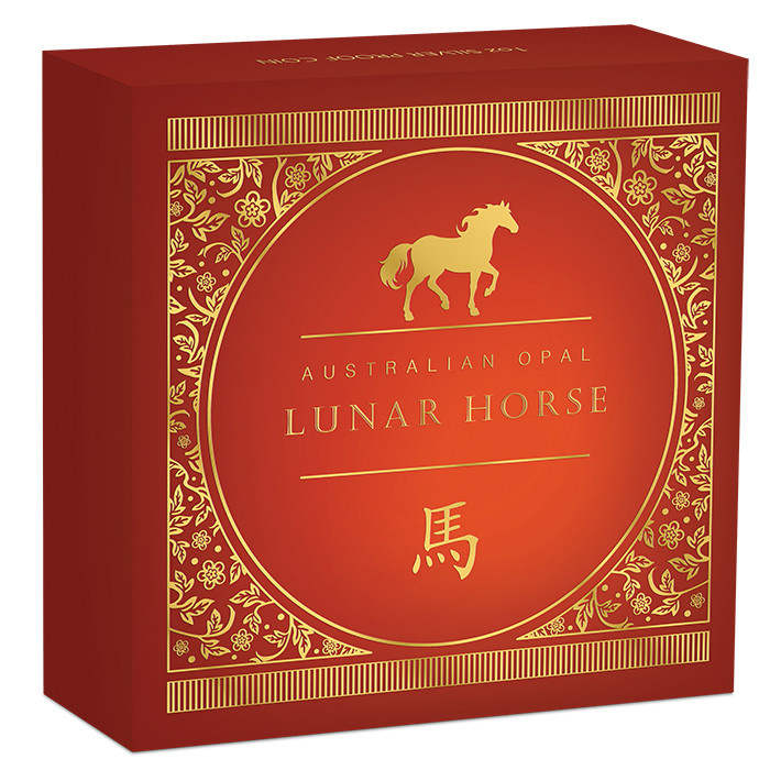 Perth Mint : Lunar III – Année du Cheval 1 once d’Argent 2026 Proof Opal