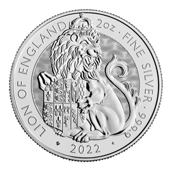 The Royal Tudor Beasts: Lion of England 2 oz Silver 2022