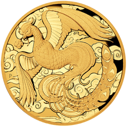 Chinese Myths and Legends: Phoenix 2 oz Gold 2022 Proof High Relief 