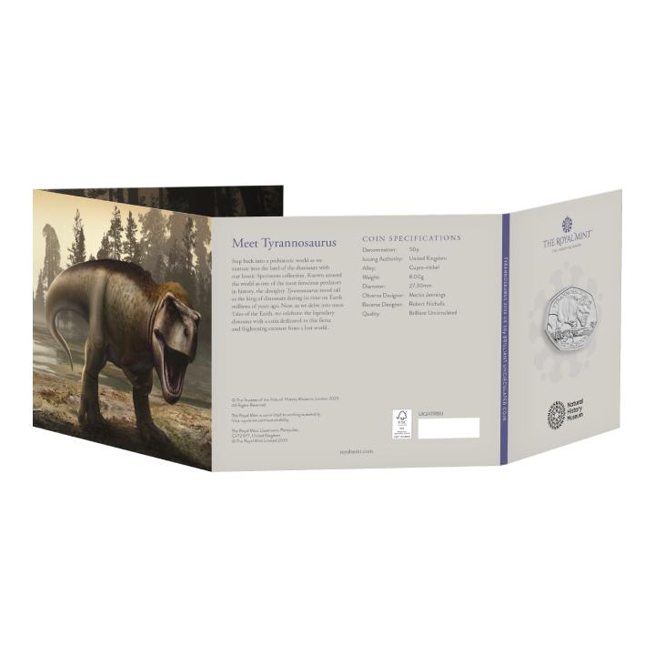 Dinosaurs: Iconic Specimens - Tyrannosaurus Rex 50p Cupro-Nickel 2024