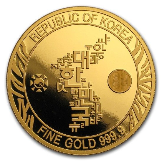 Korejský tygr 1 unce zlata 2018