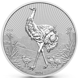 The Next Generation: Mother and Baby Emu 2 uncje Srebra 2024 Piedfort