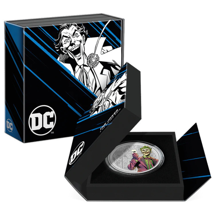 Niue: DC Villains - The Joker barevná 3 unce stříbra 2023 Proof