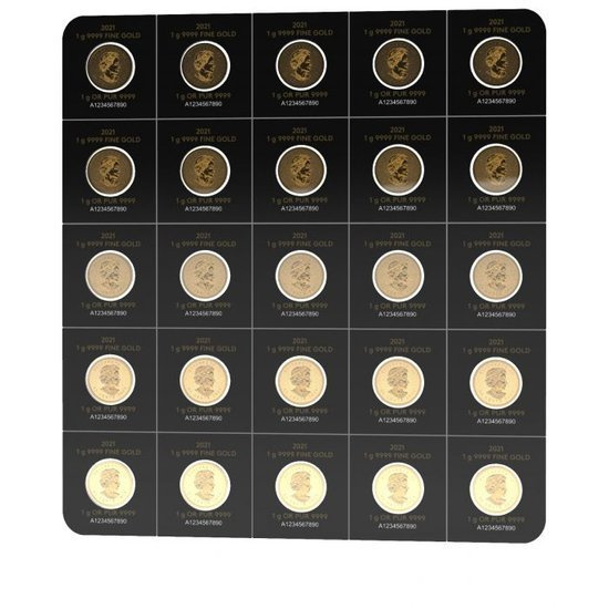 Kanadyjski Liść Klonowy 25 x 1 gram Złota 2021