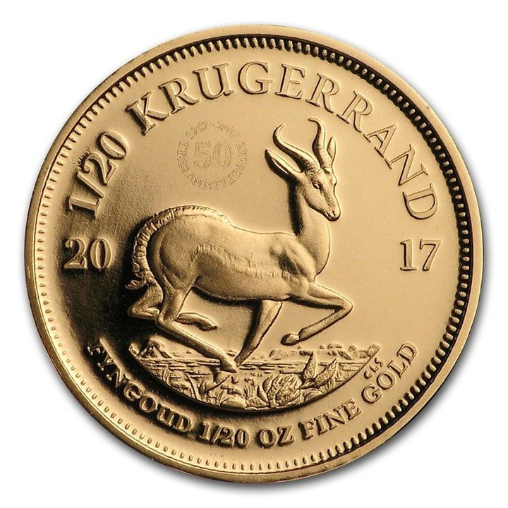 Krugerrand 1/20 oz Gold 2017 (50th anniversary) PROOF