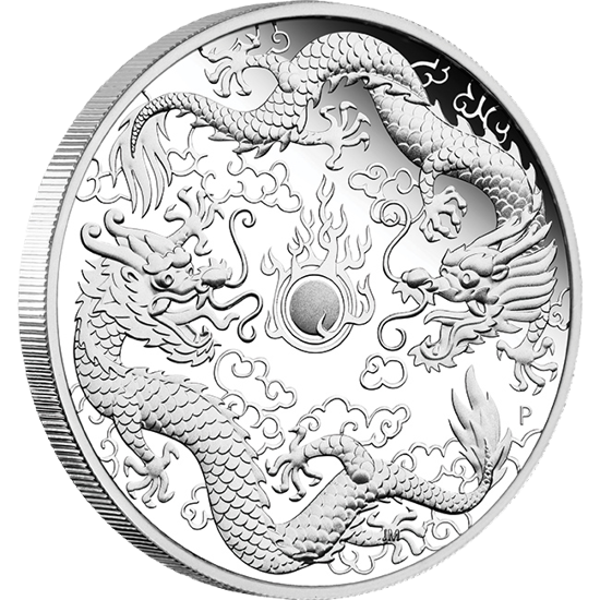 Dva draci 1 unce stříbra 2020 Proof