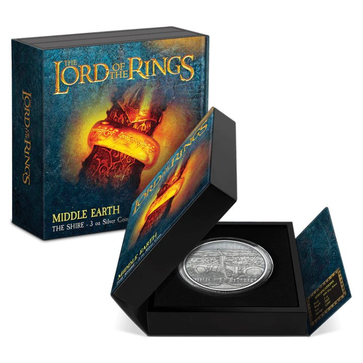 Niue: The Lord of the Rings - The Shire 3 oz Silber 2022 Antique Finish