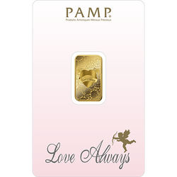 5 gram Goldbarren Pamp Suisse Love Always