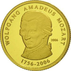 Wolfgang Amadeus Mozart 1/25 once d'or 2006 Proof