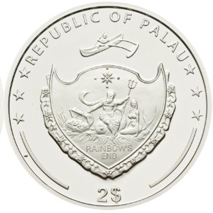 Palau: Mieszko I - Duke of Poland kolorowany 1/2 uncji Srebra 2010 Proof