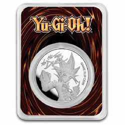 Niue: Yu-Gi-Oh! Game Flip - 25. rocznica 1 uncja Srebra 2023 Slab