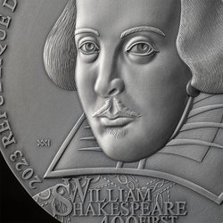 Camerun William Shakespeare 5 oz Argint 2023 Antique Finish