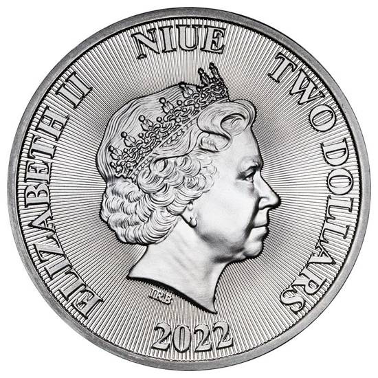 Niue: Roaring Lion 1 oz Silber 2022