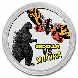 Niue: Godzilla vs Monsters - Mothra colorata 2 once d'argento 2023