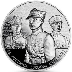 85. rocznica zbrodni katyńskiej 50 zł Srebro 2025 Proof High Relief 	