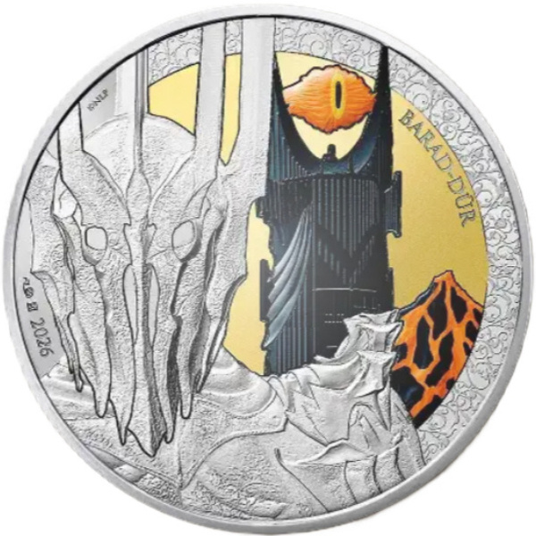 Stříbrná mince Lord of the Rings: Sauron and Mordor kolorovaná 1 unce stříbra 2026