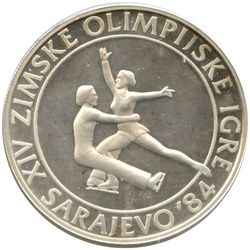 Set di 15 monete d'argento Jugoslavia: Olimpiadi invernali di Sarajevo 1984 Proof