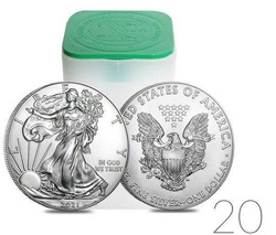 Amerikai Sas 1 uncia ezüst 2021 20 darabos csomag