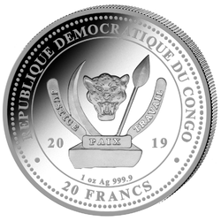 Congo: World‘s Wildlife - Giraffe 1 oz Silber 2019