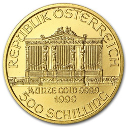 Wiedeński Filharmonik 1/4 uncji Złota 1999