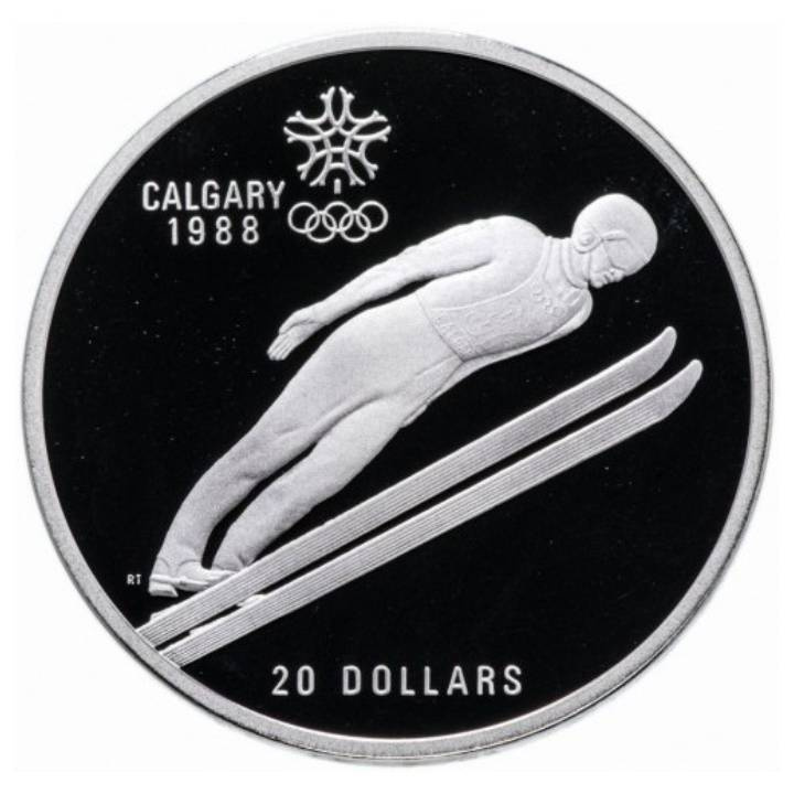 Canada: Set di 10 monete Giochi Olimpici di Calgary 1988 Argento