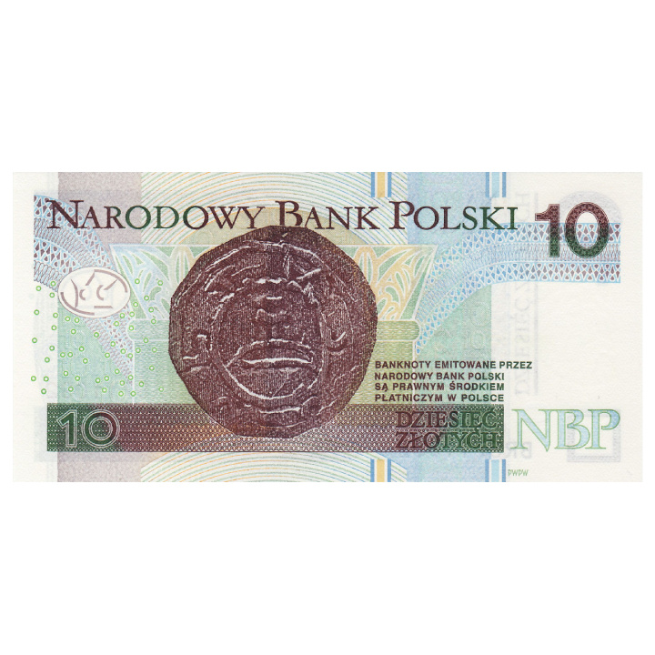 Bancnot Polonia 10 zloți (10 PLN) UNC