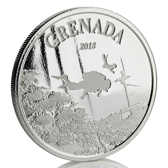 Granada: Paraíso del buceo 1 oz Plata 2018