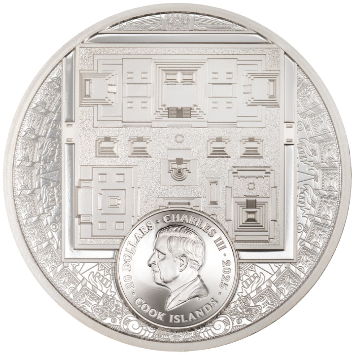 Cook Islands: Legends - Aztecs Empire 3 oz Silver 2025 Gilded Proof