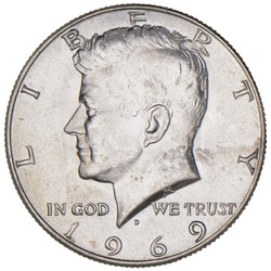 ESTADOS UNIDOS: 50 Cents - Half Dollar ($0.50) Silver 1965-1970 (Ag.400 sample) Circulating