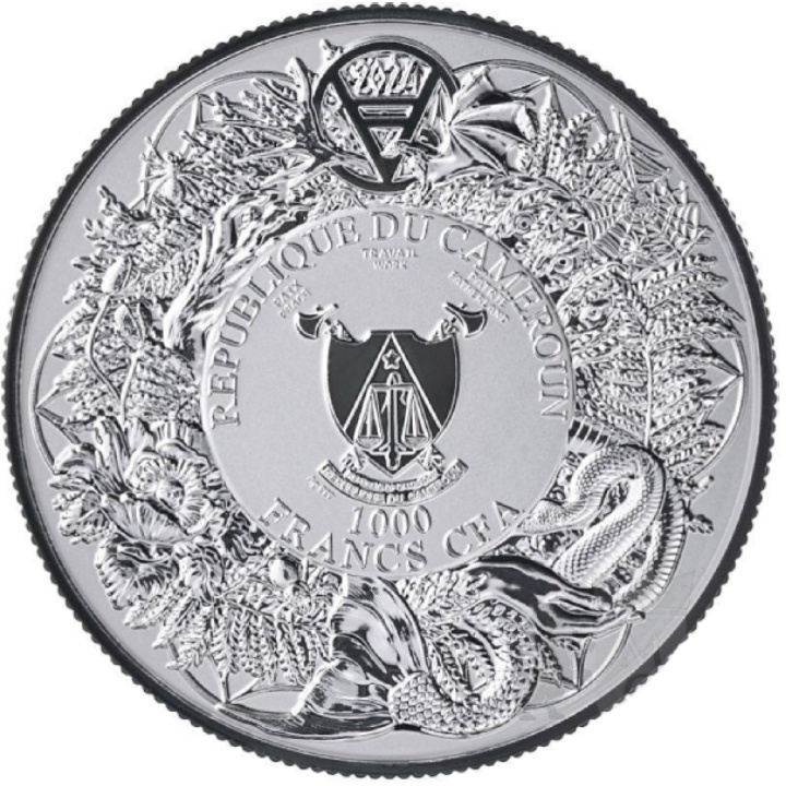 Cameroon: Slavic Bestiary - Alkonost 2 uncje Srebra 2024 Proof