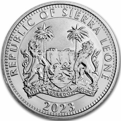 Sierra Leona: Big Five - Buffalo 1 oz Plata 2023