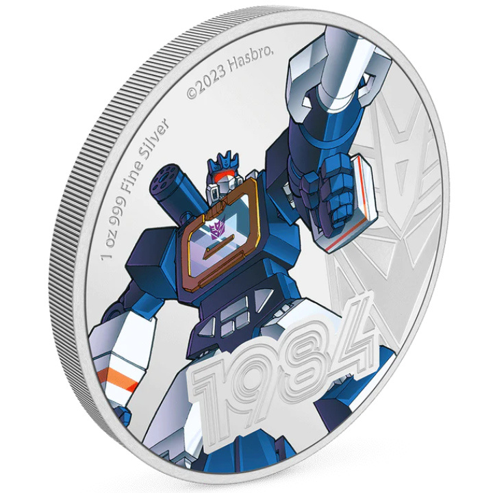 Niue: Transformers - Soundwave kolorowany 1 uncja Srebra 2023 Proof