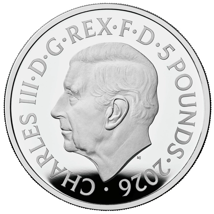 Portraits of Queen Elizabeth II - Mary Gillick Effigy £5 Plata 2026 Proof Piedfort