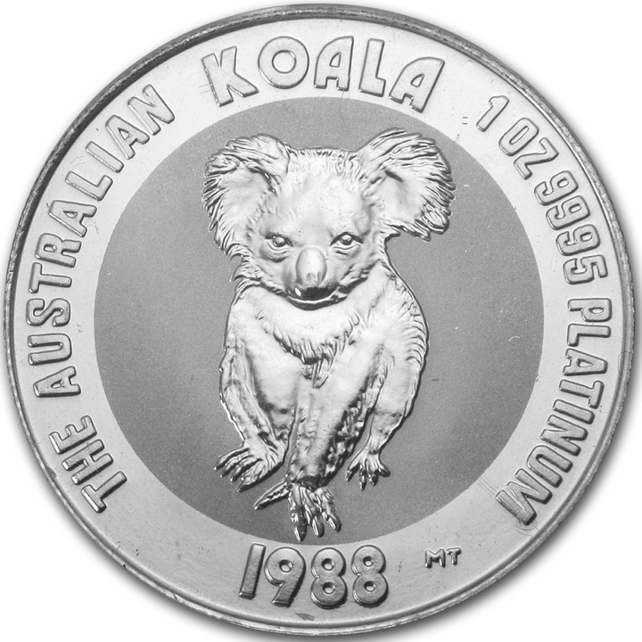 Moneda de platino Koala 1 onza Platino 1988