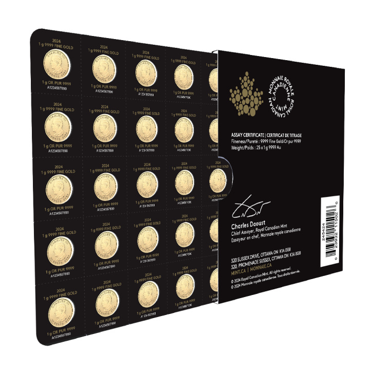 Canadian Maple Leaf 1 gram Gold 2024