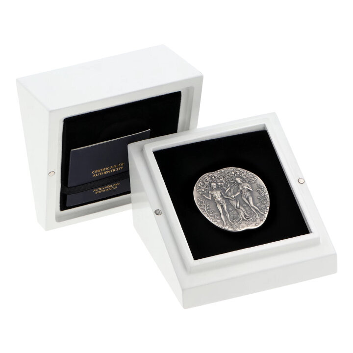 Camerún: Garden of Eden 5000 CFA Francs Silver 2024 High Relief Antiqued Coin