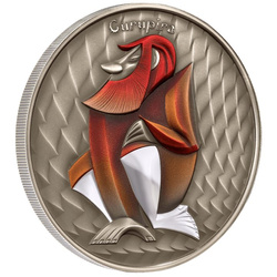 Niue: A kriptidek világa - Curupira 2 dolláros színes ezüst 2023 magas dombornyomott antikolt érme