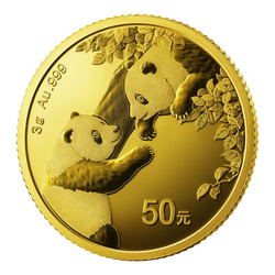 China Panda 3 gramos Oro 2023