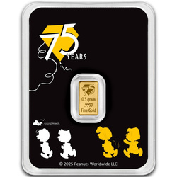 Peanuts 75. Jahrestag 0,5 Gramm Goldbarren 2025