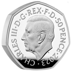 75 Years of the Windrush Generation coloreado 50p Plata 2023 Proof Piedfort