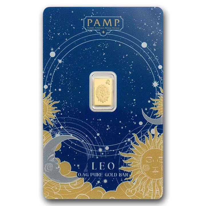 Sztabka Pamp Zodiac: Lew 0,5 grama złota